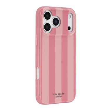Kate Spade | Protective MagSafe iPhone 18 Pro/17 Pro - Bold Stripe Rose Coral | KS061152