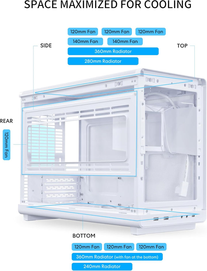 Lian-Li | CS Mini Tower 2x2.5 SSD M-ATX ITX - White Retail | A3W-MATX-WD WHITE