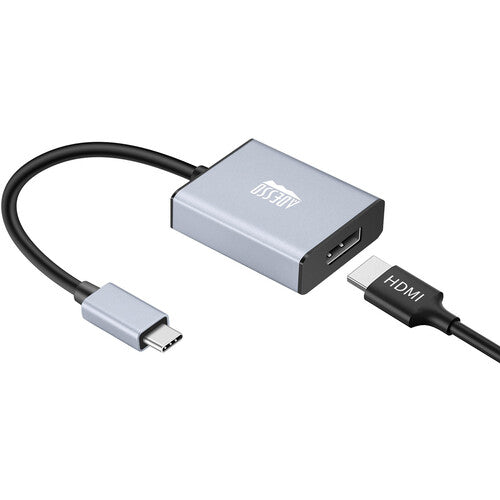 Adesso | USB-C Male to DisplayPort Female Adapter 5.9" - Grey | AUH-5030