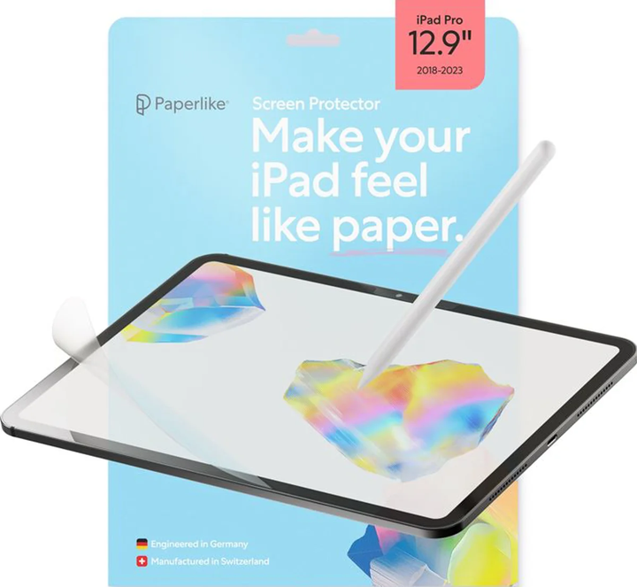 Paperlike | 3 Screen Protector for iPad Pro 12.9 (2018-2023) (3rd/4th/5th Gen) - Clear | PL3-12-18