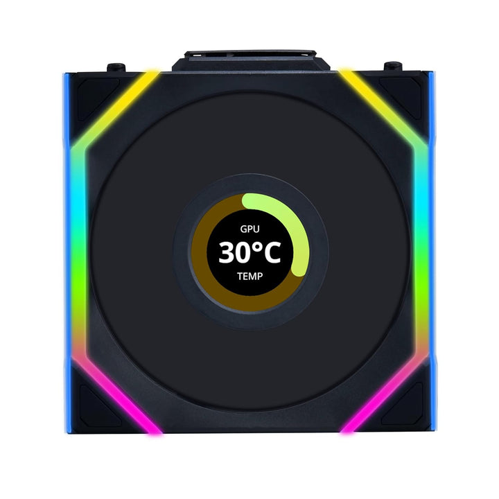 Lian-Li | Fan UNI FAN SL 2.4GHz Wireless 1.6 LCD RGB 120mm Fan - Black | 12SLLCD1W1B