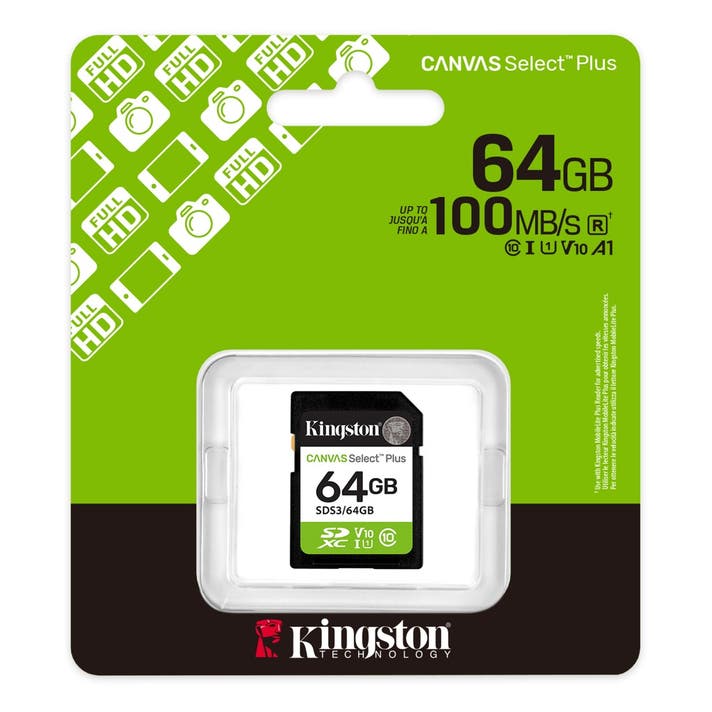 Kingston | Select Plus 64GB 100MB/S C10 SD Card | SDS3/64GB