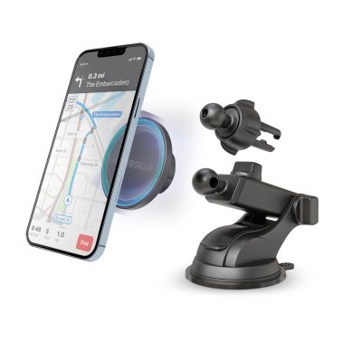 HyperGear | MagGrip 3-in-1 Vehicle Mount Kit Compatible w/ Magsafe | 15-12480