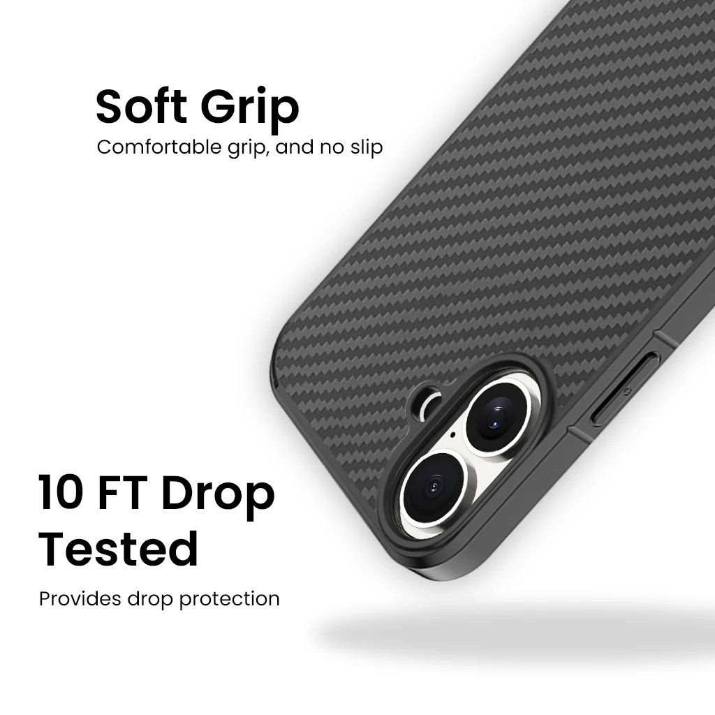 Caseco | Kevlar Case With Magsafe iPhone 16 - Carbon | C28C8-01