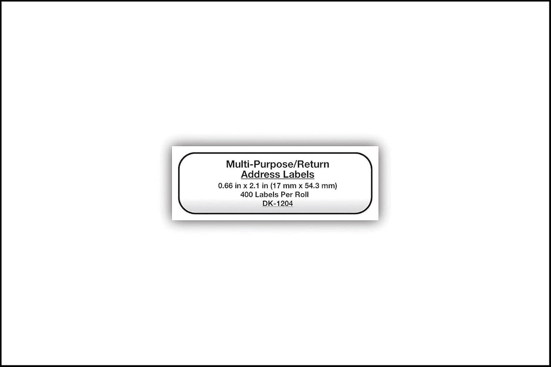 Brother |  Labelmaker Die-Cut Multipurpose Labels, 2-1/8 x 2/3, White Paper | DK1204