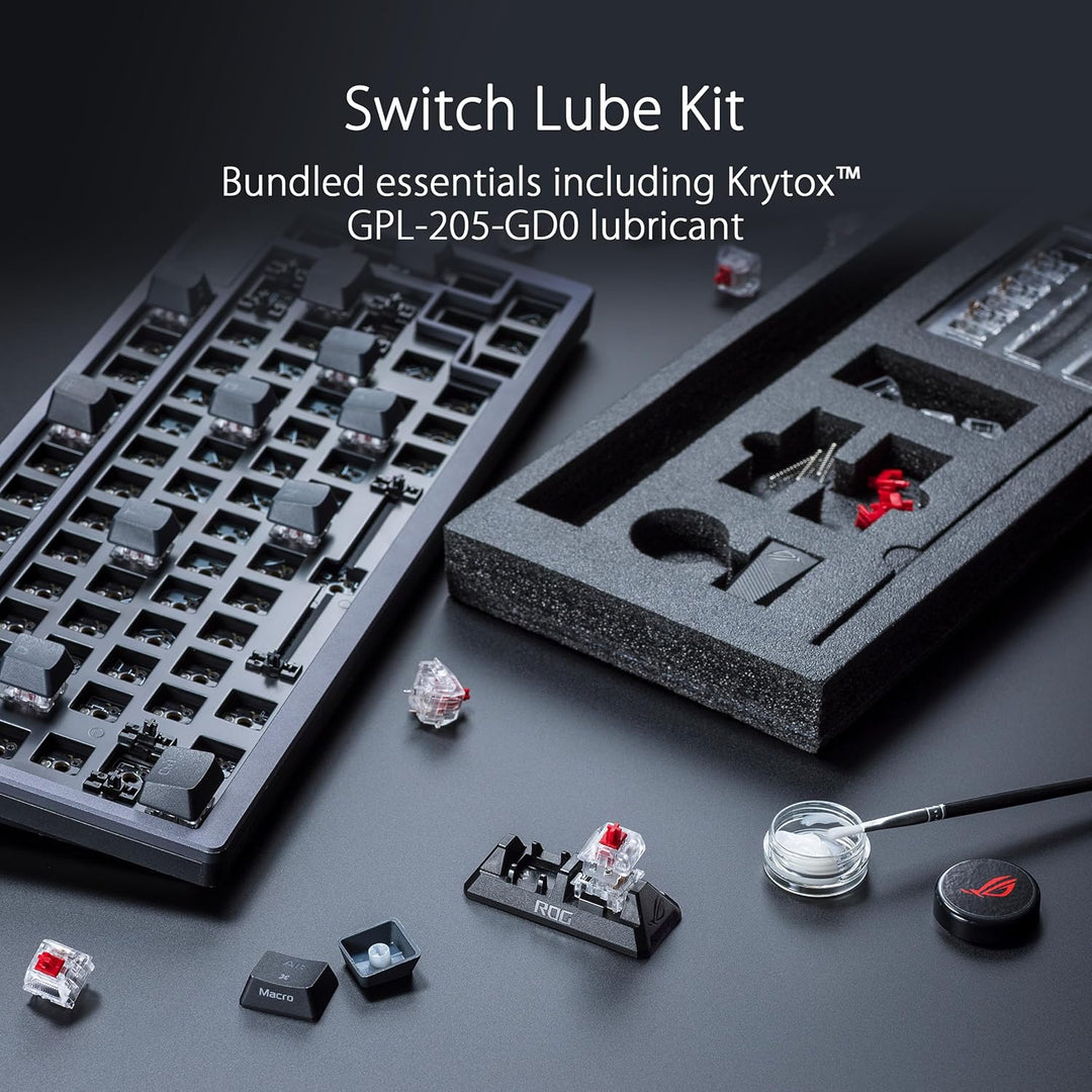 ASUS | ROG Azoth Wireless NX Snow Mechanical with OLED Display Custom Gaming Keyboard - Moonlight White  | ROG AZOTH