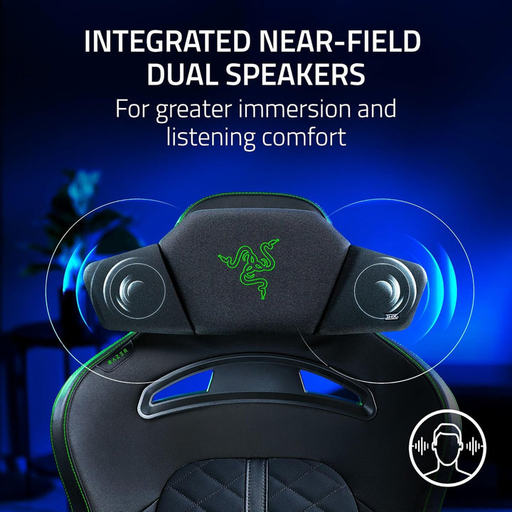 Razer | Clio Wireless Speaker Head Cushion THX Spatial Audio Enabled Integrated Near Field Dual Speakers  - Black | RC81-04350101-R3U1