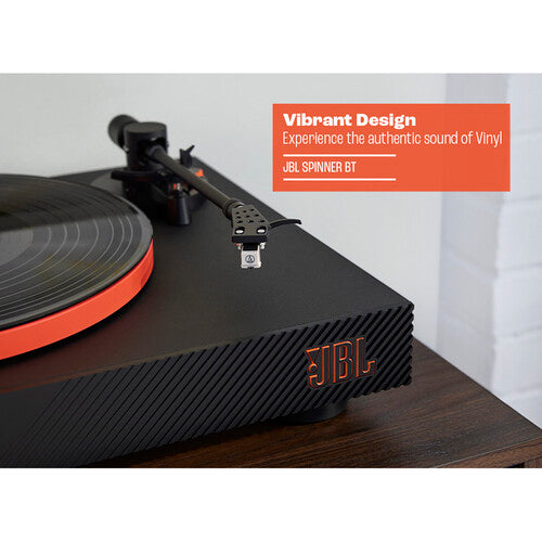 JBL | Spinner BT Manual Two-Speed Turntable with Bluetooth - Black | JBLSPINNERBTBLKAM