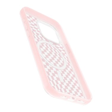 Otterbox | Symmetry w/ MagSafe Clear Series Case iPhone 15 Pro Max - Pink (Checkmate) | 15-11600