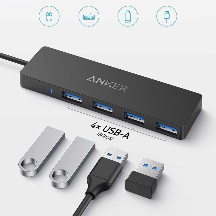 Anker | 4-Port USB-C Hub - Black | A83090115