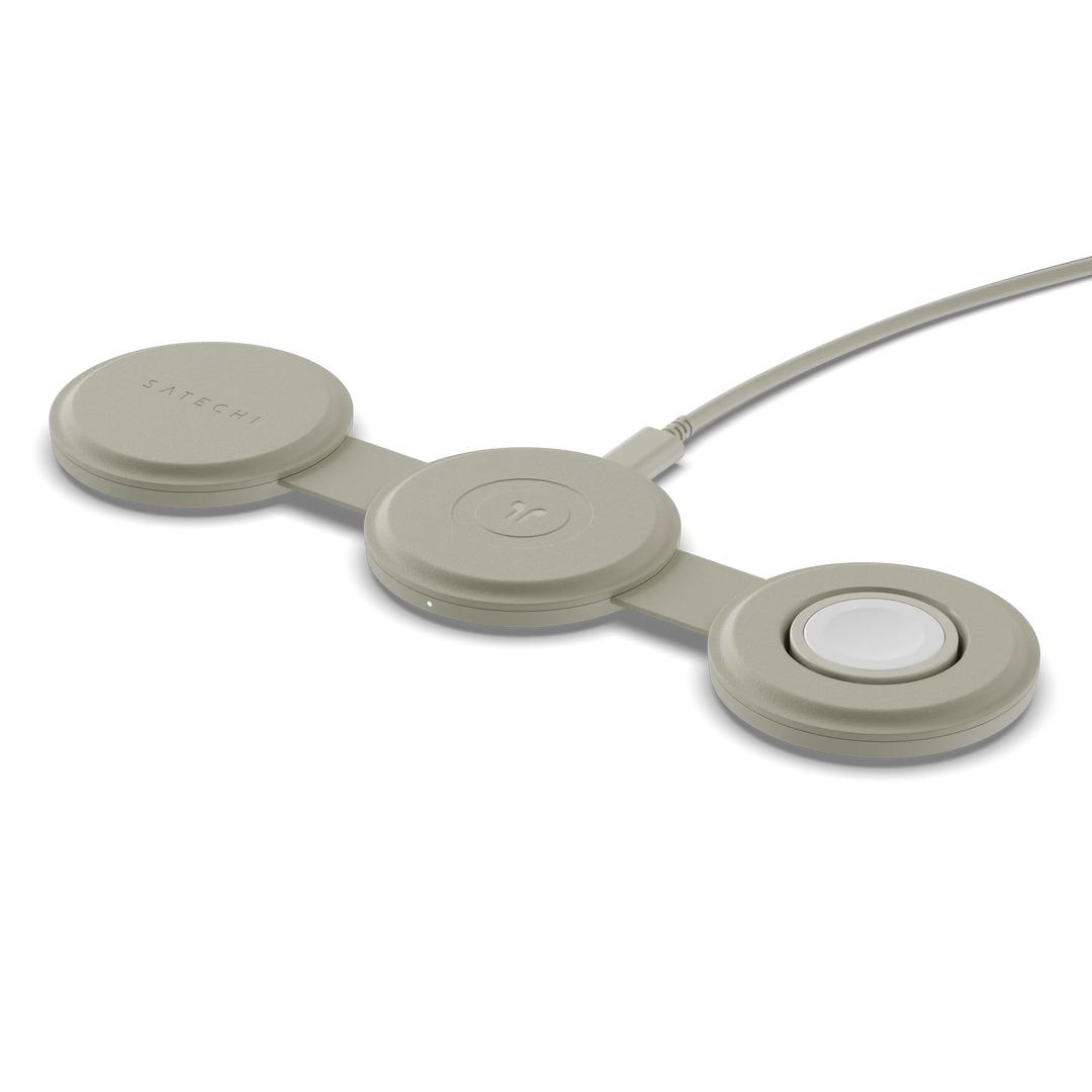 Satechi | OntheGo 3-in-1 Wireless Charger - Sand | ST-QTG31W