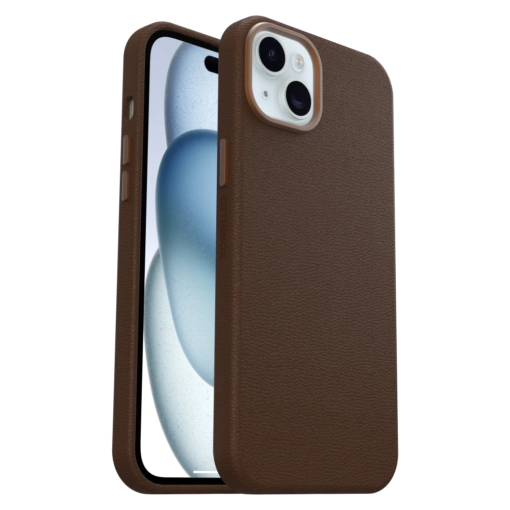 Otterbox | Symmetry Protective Cactus Leather Case for iPhone 15 Plus - Brown | 15-12624