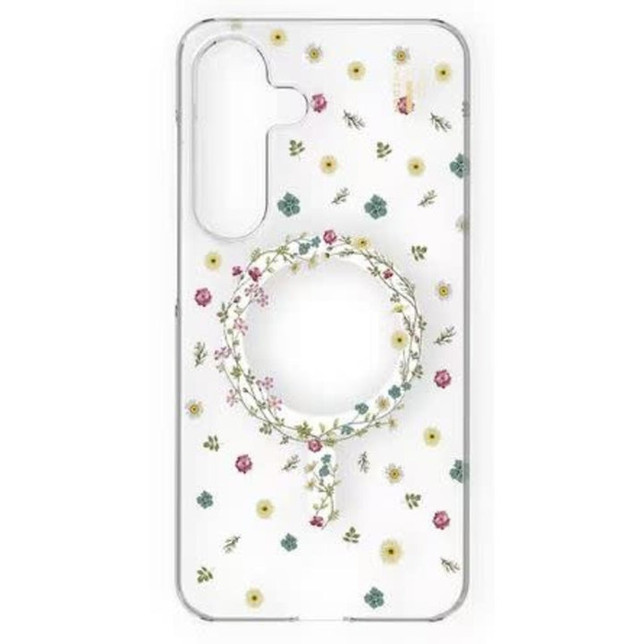 Ideal of Sweden | Petite Floral Clear Case Mid Compatible w/MagSafe  for Samsung Galaxy S25 / S24 - Floral Clear | 120-9276