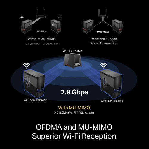 TP-Link | Tri-Band Wi-Fi 7 Bluetooth PCI Express Adapter SPEED: 2880 Mbps at 6 GHz | TBE400E