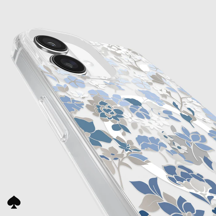 Kate Spade | Protective Prints MagSafe Case iPhone 16 Plus - Flowerbed Blue | 15-13253