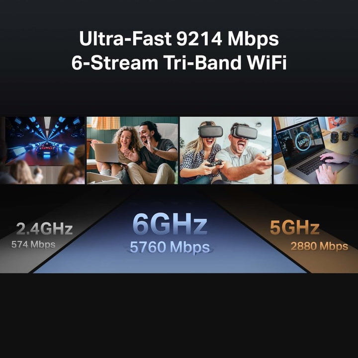 TP-Link | Archer BE550 Wireless Tri-Band Wi-Fi 7 Router - Black | ARCHER BE550