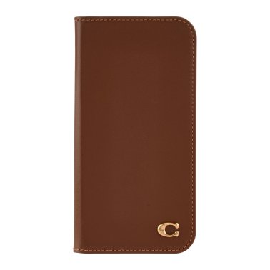 Coach | Leather Folio Case iPhone 16 - Hazelnut | 15-13360