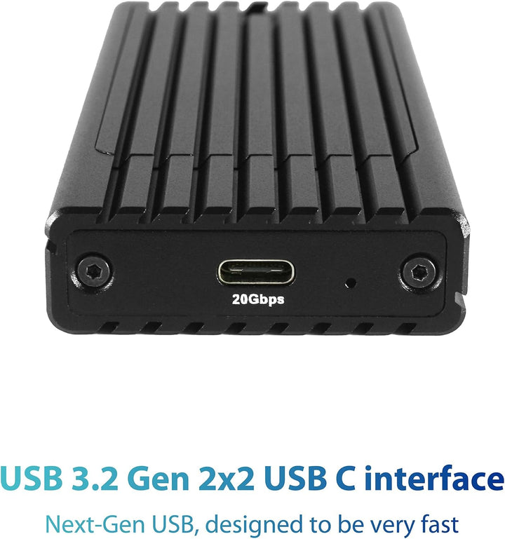 Vantec | M.2 NVMe SSD to USB 3.2 Gen2x2 20G Type-C Enclosure | NST-230C3-BK