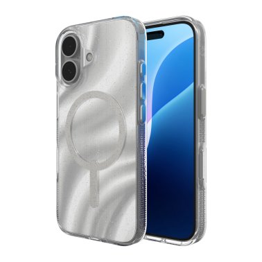 ZAGG | Milan Graphene Snap Case iPhone 16 - Swirl Glitter | 15-13388