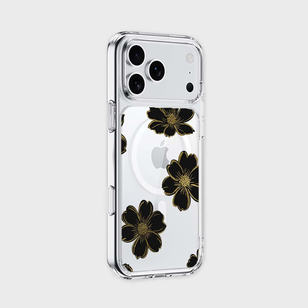 Caseco | Black Flower iPhone 17 Pro Case | ED24E7-BF