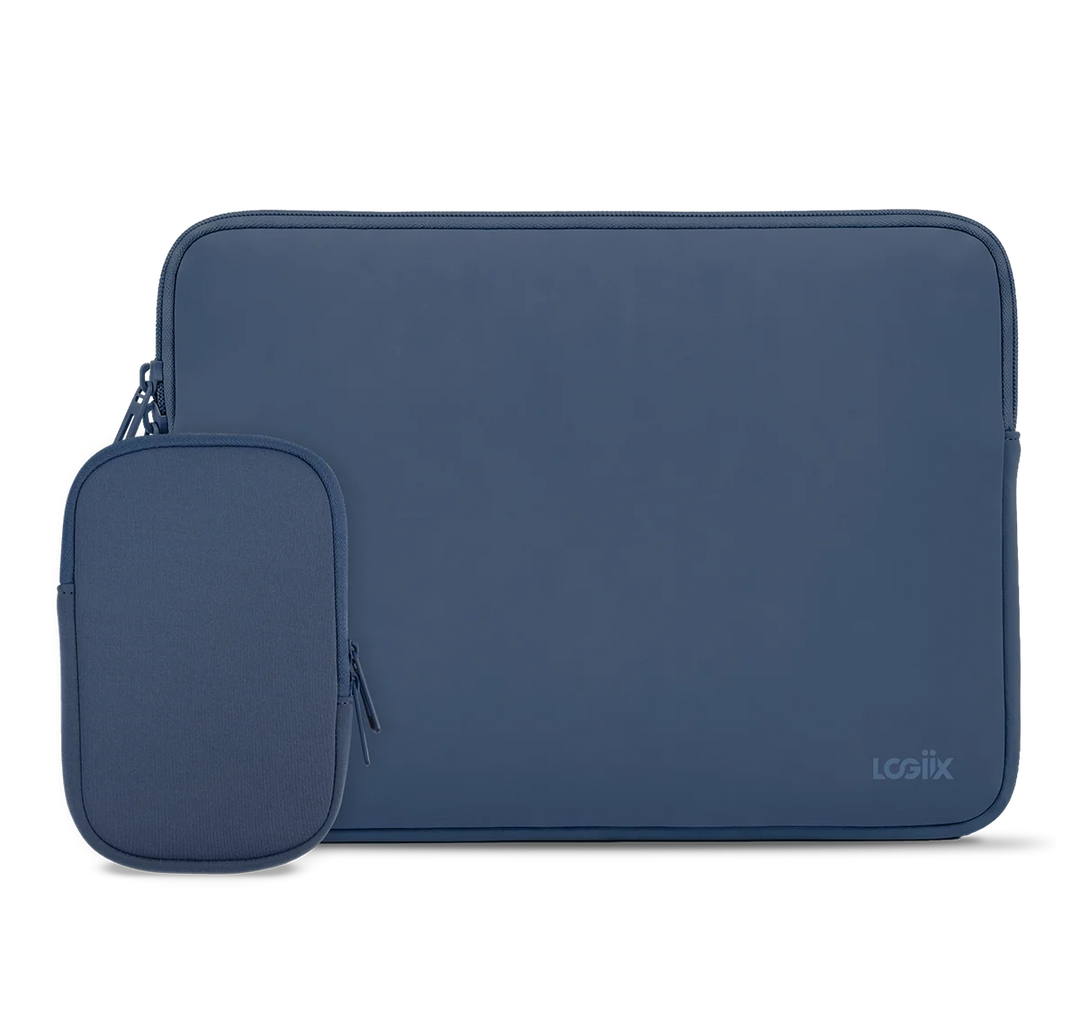 LOGiiX | Vibrance Essential Sleeve with pouch for Laptops up to 14" - Indigo | LGX-14190