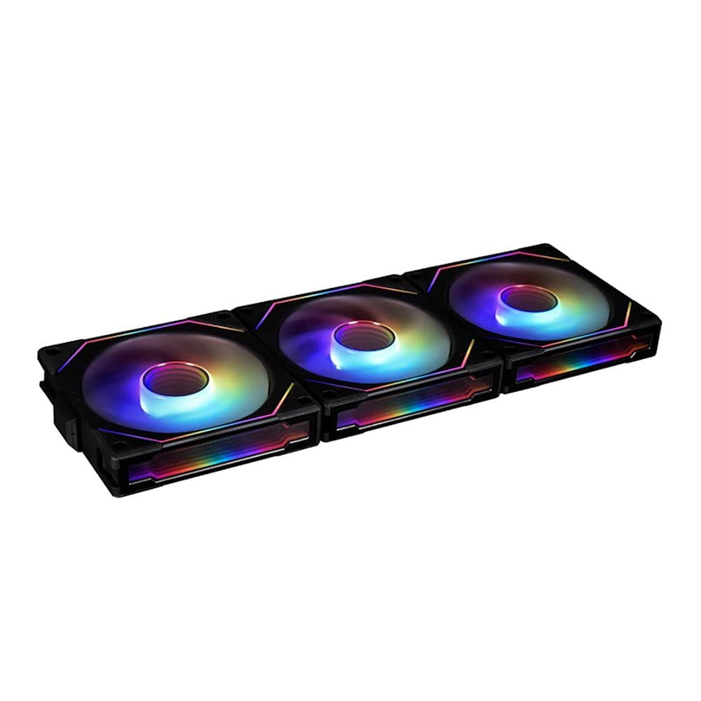 Lian-Li | Fan SL-INFINITY Case Fan 3 Pack with Controller - Black | UF-SLIN120-3B