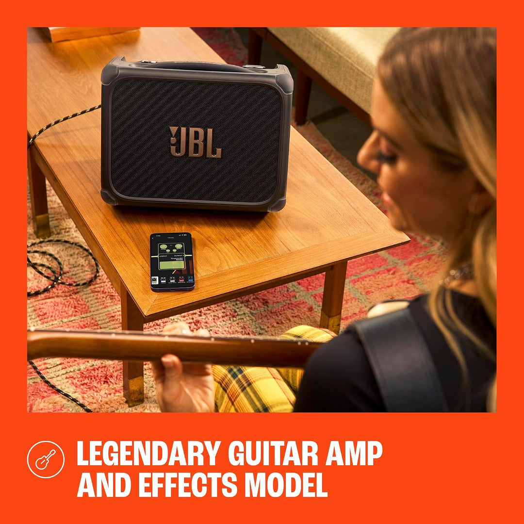 JBL | Bandbox Trio Portable AI Practice Amp & Speaker, Stem AI Separation, Guitar & Mic Effects - Black | JBLBANDBOXTRIOAM