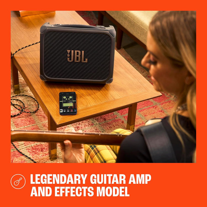 JBL | Bandbox Trio Portable AI Practice Amp & Speaker, Stem AI Separation, Guitar & Mic Effects - Black | JBLBANDBOXTRIOAM