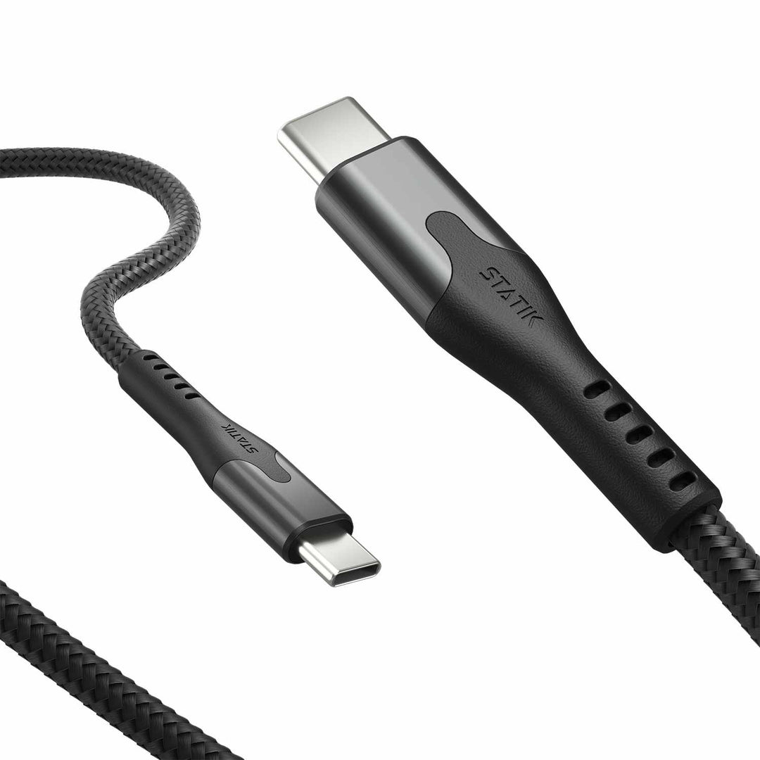 Blu Element | SelfCoil Magnetic Cable USB-C to USB-C 6ft 100W - Black | BEMGC2C6FTB
