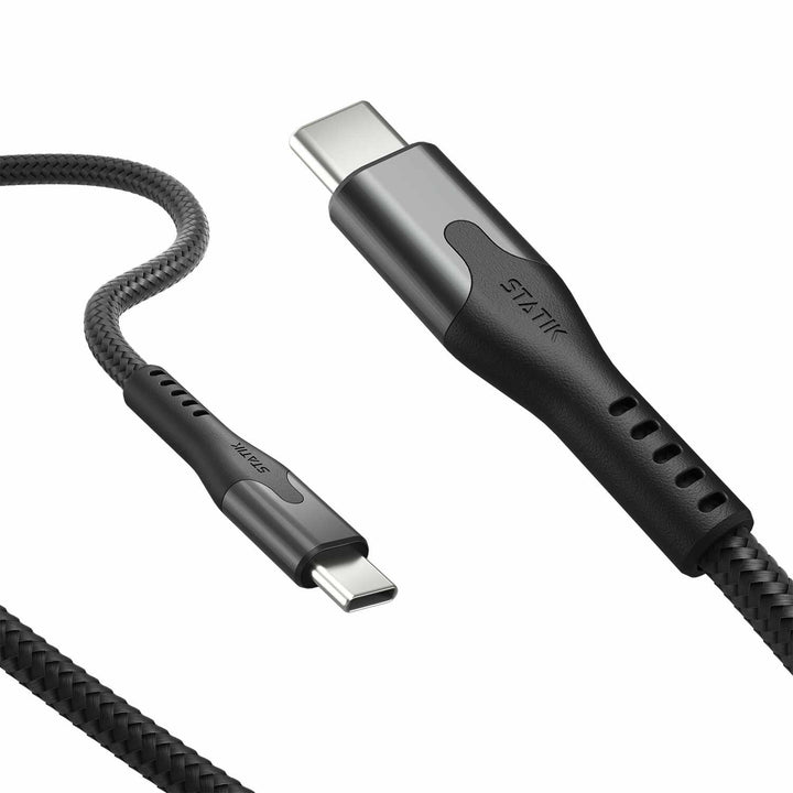 Blu Element | SelfCoil Magnetic Cable USB-C to USB-C 6ft 100W - Black | BEMGC2C6FTB