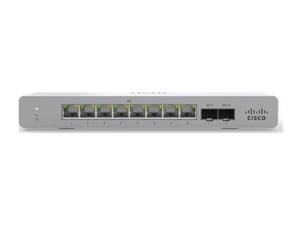 Cisco | Meraki 1G L2 Cloud Manag, 8 1GbE RJ45; 2 1GbE SFP, 124 W PoE/PoE+ Capable MS120-8FP-HW