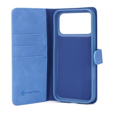 SPECTRUM | Folio Slim Detachable 2-1 iPhone 18 Pro Max/17 Pro Max Wallet Case - Light Blue | 18PMAXBLUE