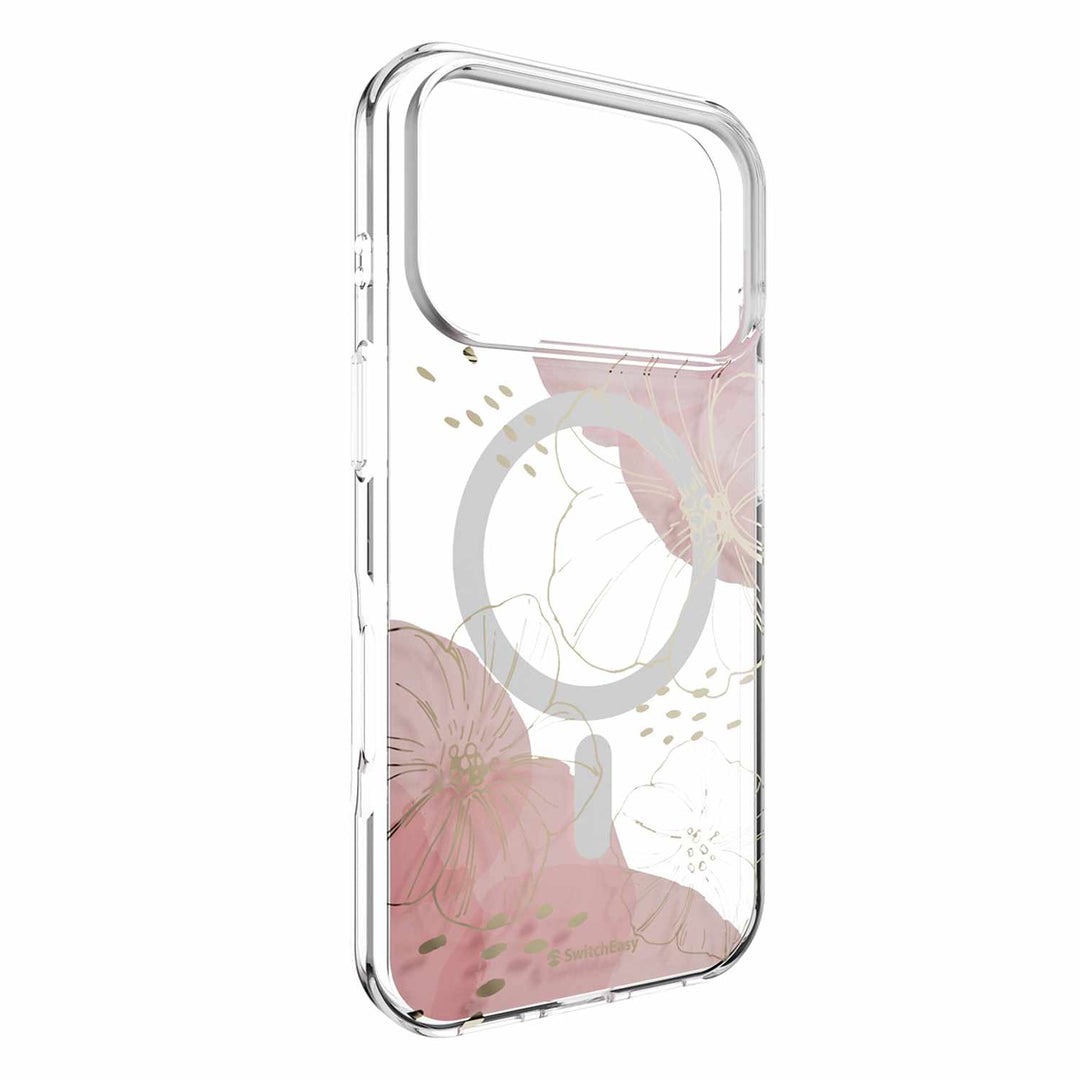 SwitchEasy | Fleur M3D Patterned Protective iPhone 18 Pro /17 Pro Case - Fleur Gold | SPH18P268GL26