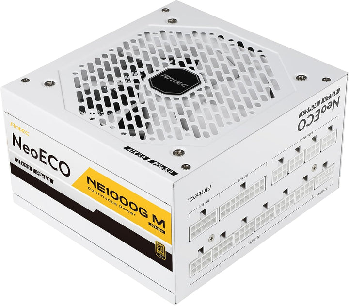 Antec | Power Supply NeoECO NE1000G M ATX 3.0 1000W - White | NE1000G M WHITE ATX 3.0