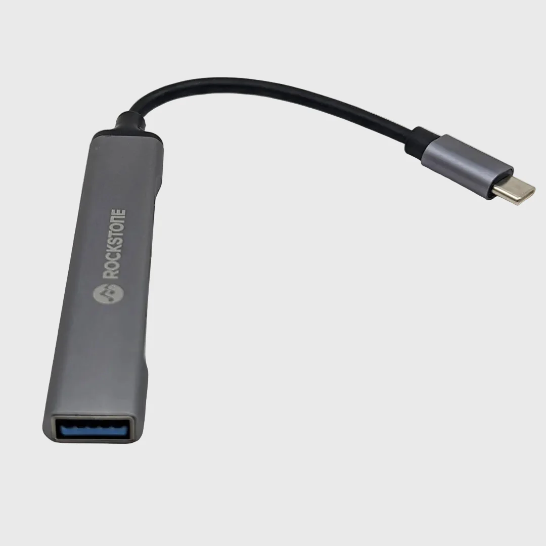 Rockstone | 4 Port Hub USB Type C to USB 3.0 - Black | R1319-01