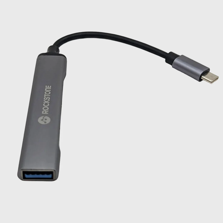 Rockstone | 4 Port Hub USB Type C to USB 3.0 - Black | R1319-01