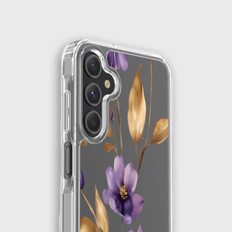 Caseco | Clear Design Case with MagSafe Samsung A16 - Purple Wildflower | ED24D4-00PW