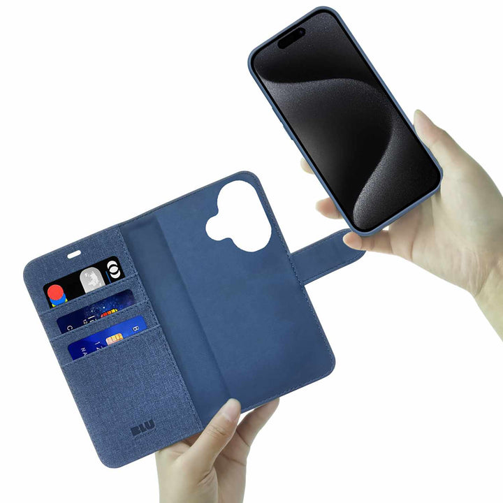 Blu Element | Folio 2-in-1 MagSafe iPhone 17 Case - Lazuli Blue | BEFMS17B2