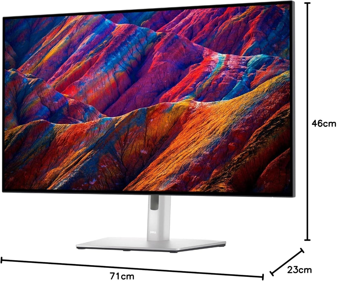 Dell | UltraSharp 32 4K USB-C Hub Monitor 31.5" 4K UHD (3840 x 2160) 60Hz Display IPS Black, 100% Rec 709, 100% sRGB, VESA DisplayHDR 400 - Silver | U3223QE