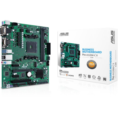 ASUS | Pro A520M-C II/CSM Micro-ATX AM4 Motherboard | PRO A520M-C II/CSM