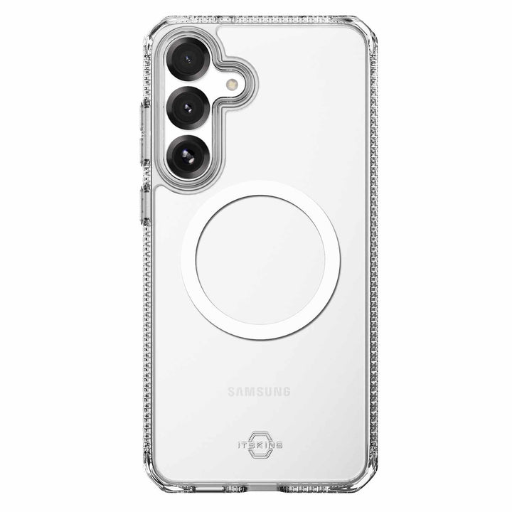 ITSKINS | Hybrid_R Case w/Magnets Clear for Samsung Galaxy S25 FE | SG5F-HMACR-TRSP