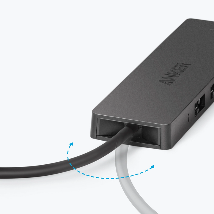 Anker | Ultra Slim 4-Port USB 3.0 Data Hub - Black | A7516H145