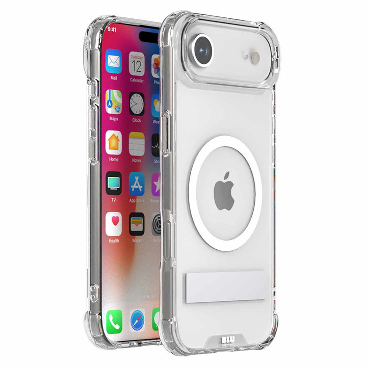 Blu Element | DropZone Rugged MagSafe iPhone 17 Air Case w/Kickstand - Clear | BEDZMG17K2