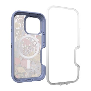 OtterBox | Defender XT Pro w/ MagSafe Series Case iPhone 16 Pro - Clear Purple Wildflowers | 77-96089