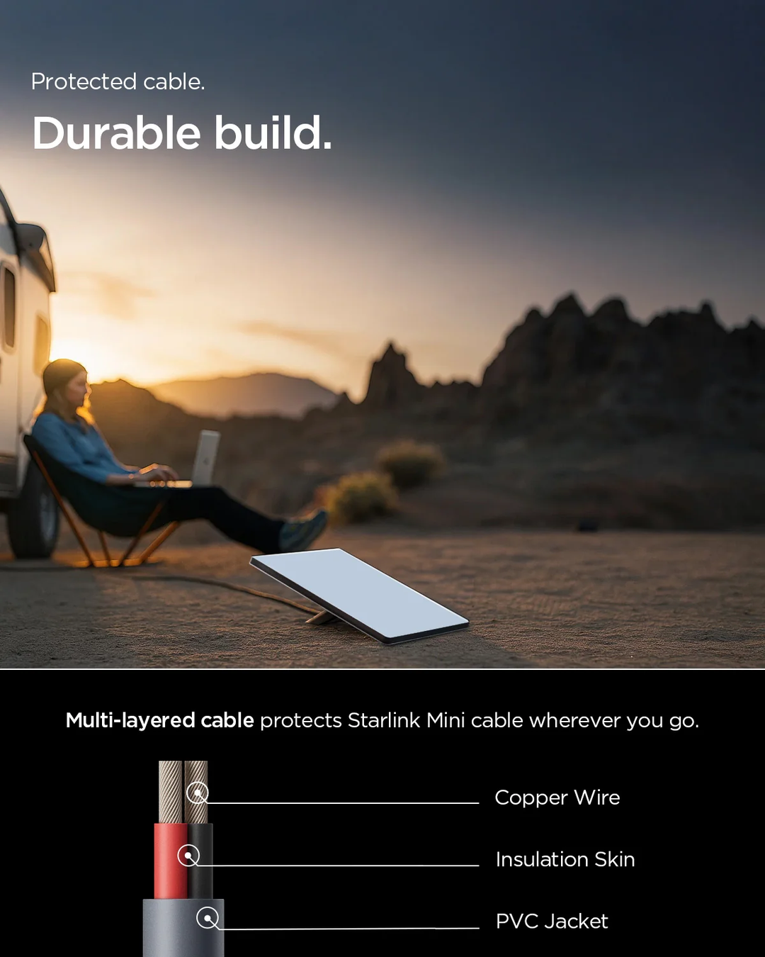 Starlink | Mini Spigen SpaceX 3in1 Cable - Grey | STL213-10