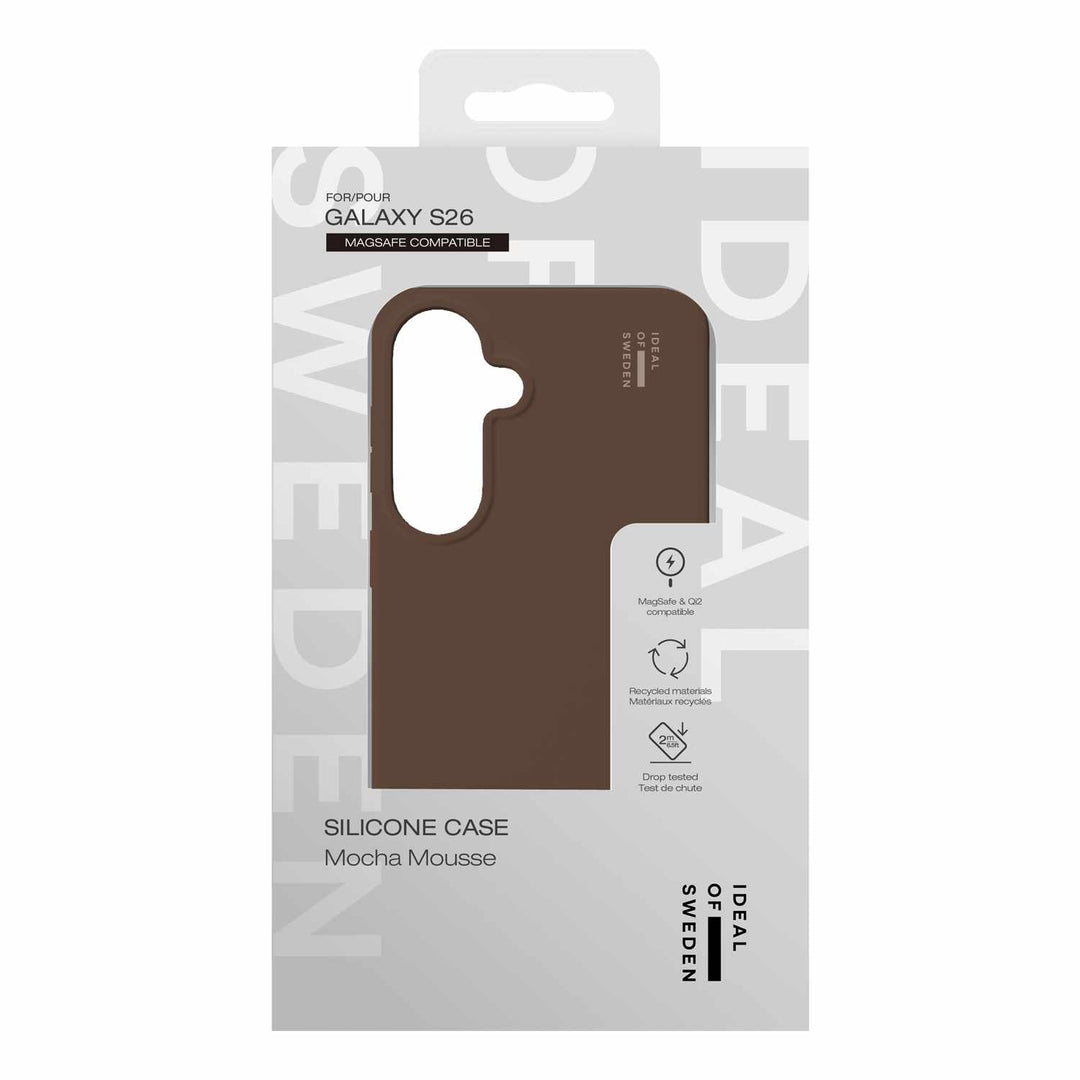 Ideal of Sweden | Silicone Case w/Magnets for Samsung Galaxy S26 - Mocha Mousse | IDSICMSS26PR562