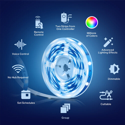 TP-Link | Kasa Smart Light Strip, Multicolour. Works with the Google Assistant and Amazon Alexa 16.4 ft | KL400L10