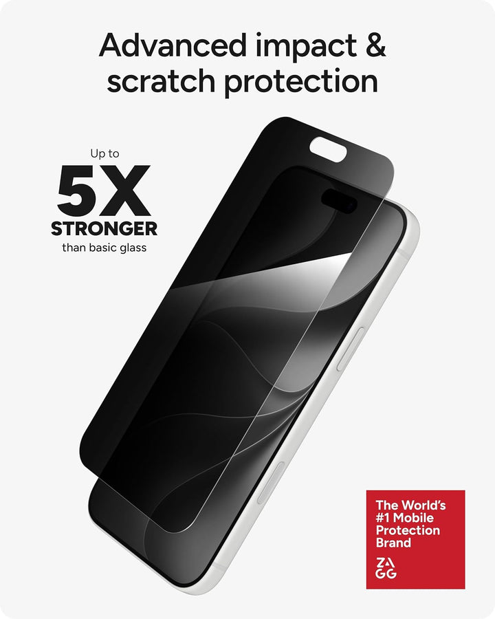 ZAGG | InvisibleShield Glass Privacy XTR iPhone 18 Pro Max Screen Protector | 200122066