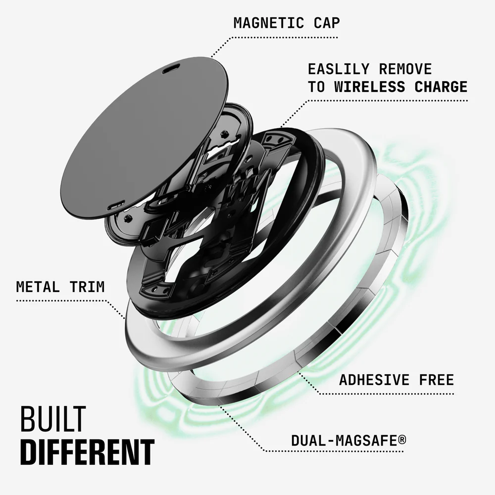 ohsnap! | Snap Grip Stand - Boring Black | PH-STN-BLK-CA1