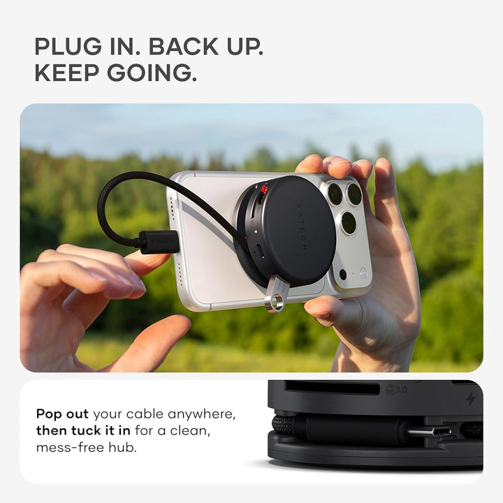 Satechi | OntheGo 7-in-1 Multiport Adapter - Space Black | ST-POTG7C